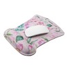 Insten Floral Mouse Pad with Wrist Support and Keyboard Wrist Rest, Ergonomic, Easy Typing, Memory Foam For Gaming Office, Trapezoid L - image 3 of 4