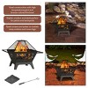 Nature Spring Outdoor Woodburning Star Fire Pit - 32" Square, Black - 3 of 4
