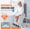 VEVOR Shower Chair, Adjustable Height Shower Stool, Non-Slip Bench Bathtub Stool Seat for Elderly Disabled Adults Handicap, 500 lbs,White+Blue - 3 of 4