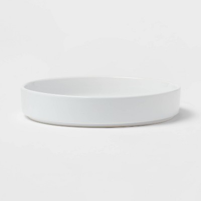 40oz Stoneware Stella Dinner Bowl White - Threshold™: Round Pasta & Salad Bowl, Dishwasher & Microwave Safe