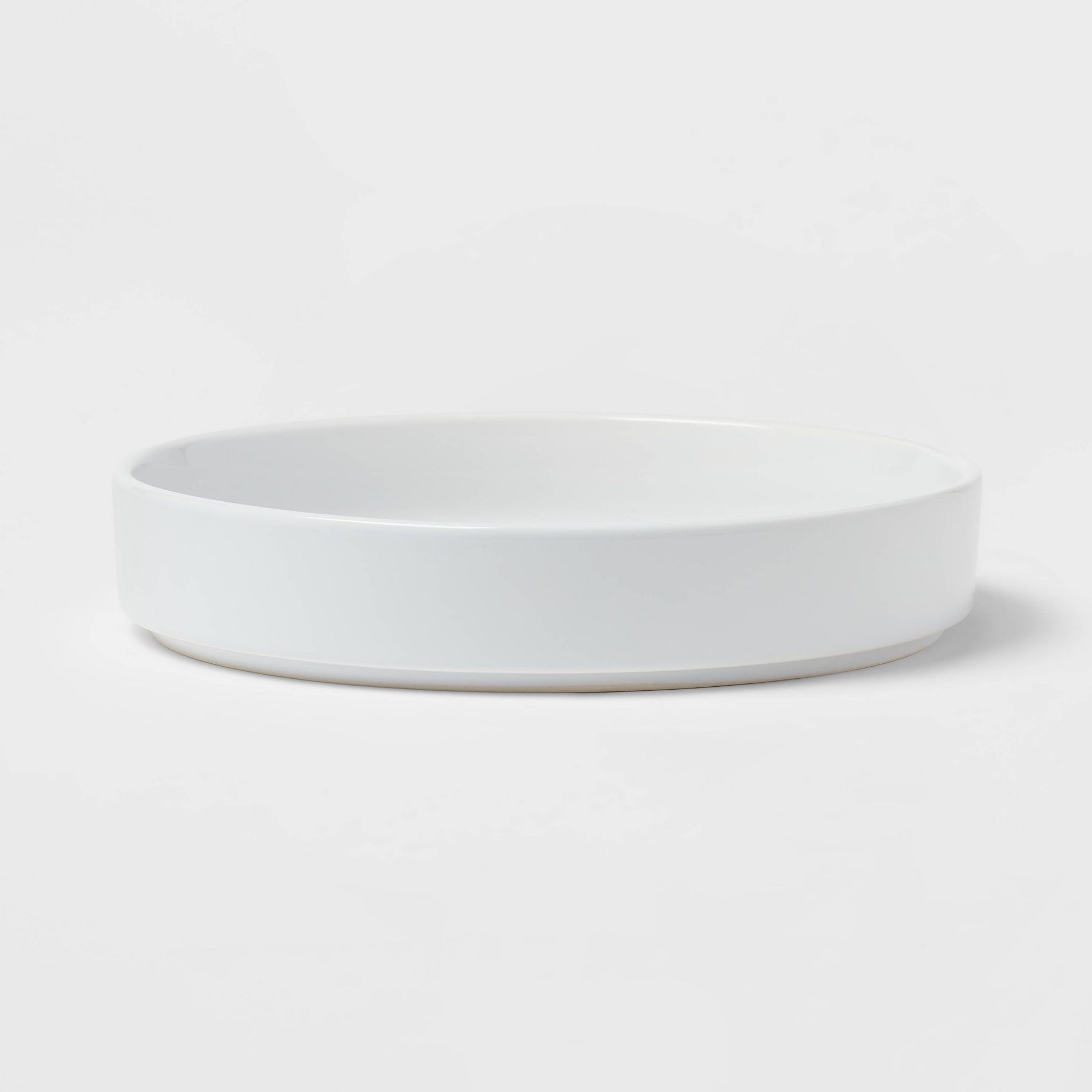 40oz Stoneware Stella Dinner Bowl White - Threshold™: Round Pasta & Salad Bowl, Dishwasher & Microwave Safe