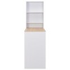 vidaXL Bar Table with Cabinet White 45.3"x23.2"x78.7" - 3 of 4