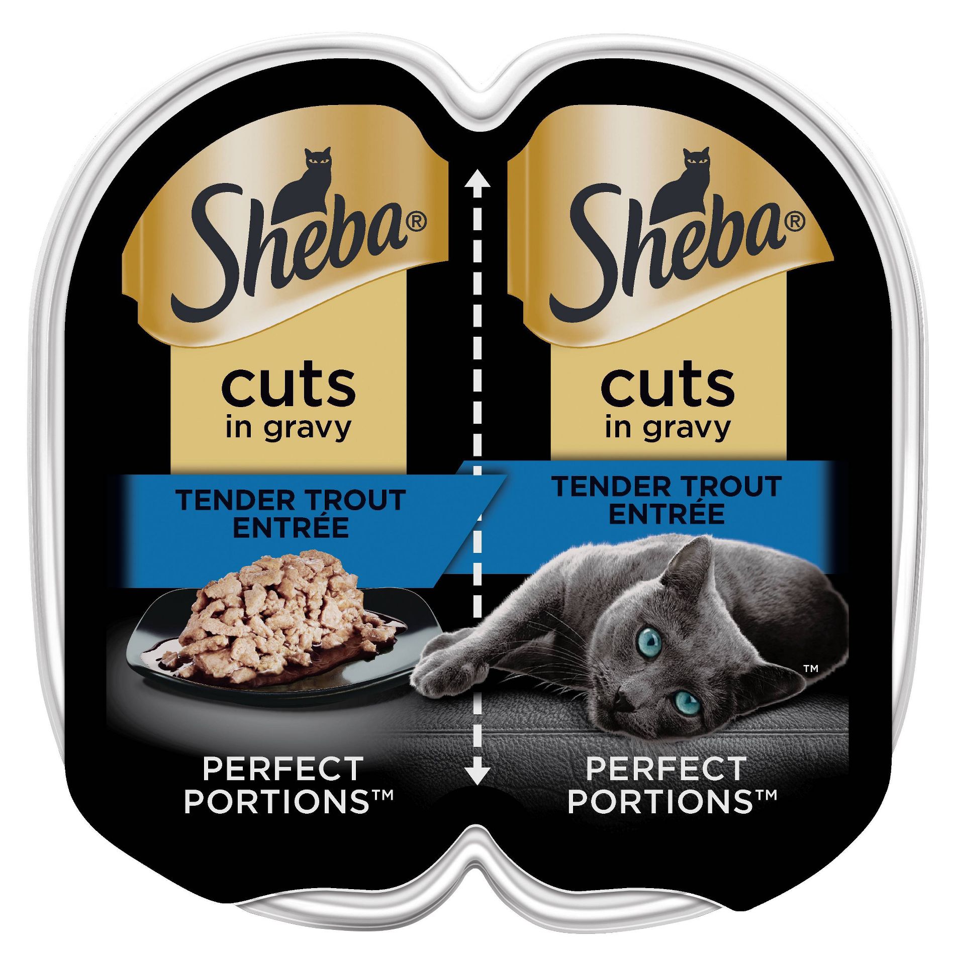 Sheba Loaf Cuts in Gravy Trout Seafood Flavor Wet Cat Food - 2.6oz