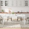 coucheta 71'' Industrial Dining Table for 6-8 People, Wooden Rectangle Long Dinner Kitchen Table with Metal Legs, for Kitchen, Dining, Living Room - 4 of 4