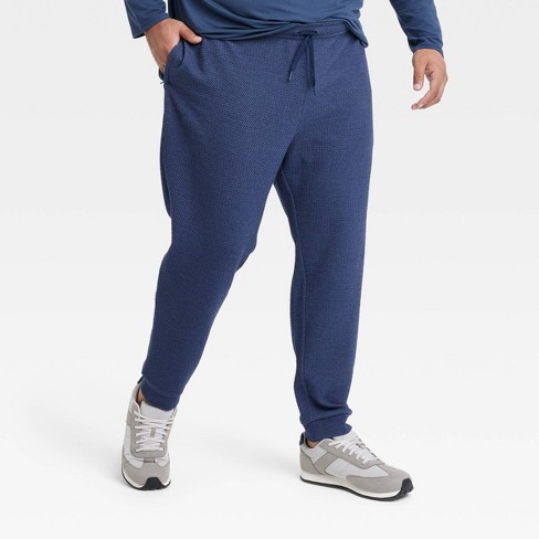Men's Big Textured Fleece Joggers - All In Motion™ Navy Blue 2xl : Target