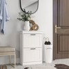ALEXOUN Shoe Cabinet for Entryway,Shoe Rack Storage Organizer with 2 Flip Drawers & Adjustable Shelves,for Hallway,Small Spaces (Holds 10 Pairs) - 2 of 4