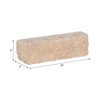 Live Edge Travertine Candle Holder - Simple 4-Taper Stone Candle Holder for Dining Table Centerpieces, Entryway, or Livng Room Decor - 3.25", Tan - 4 of 4