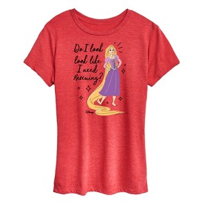 Women's - Disney Princess - Rapunzel Rescuing Short Sleeve Graphic T-Shirt - 1 of 4