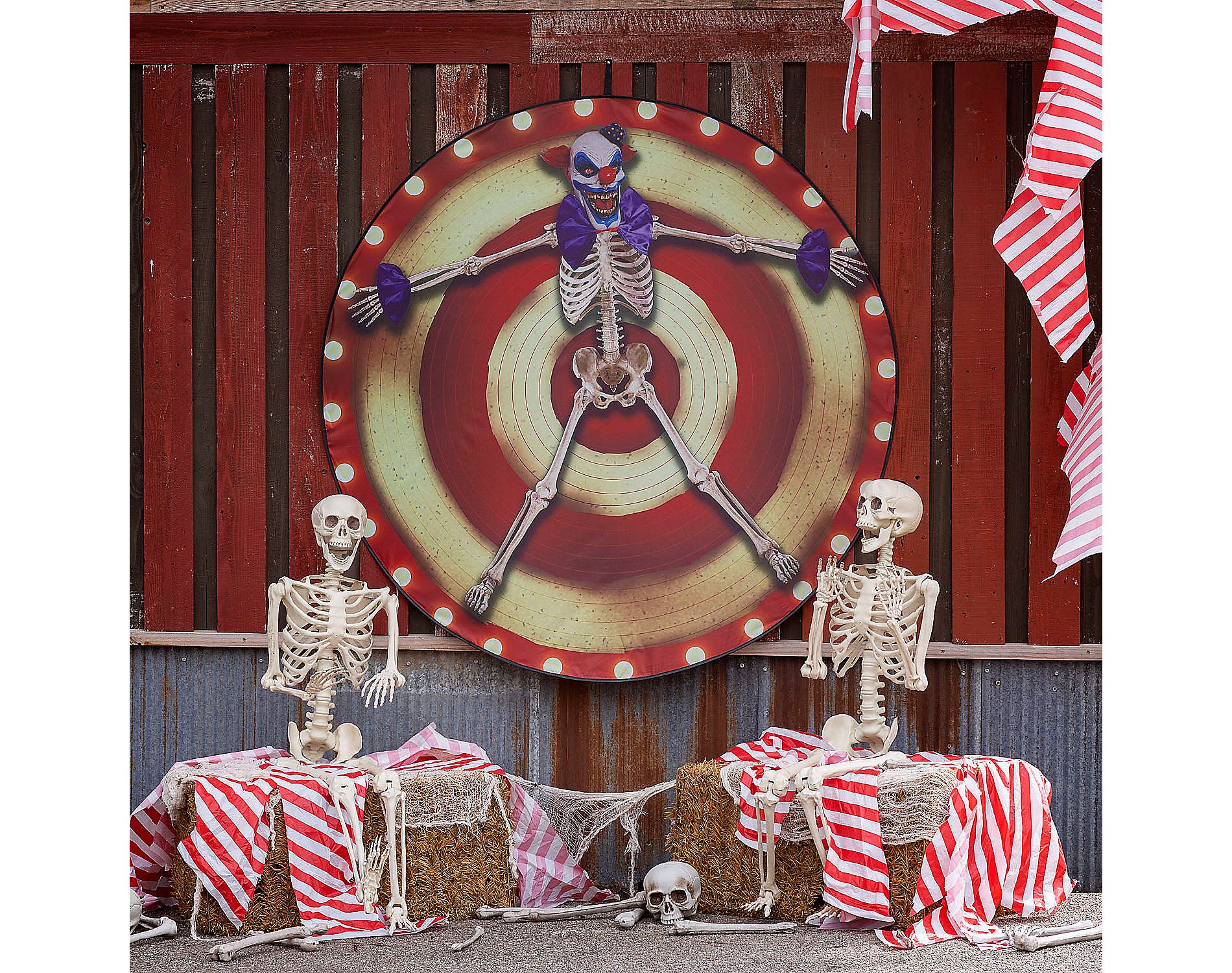 62 3/4" Clown Skeleton Target Ready-to-Hang Halloween Decoration