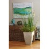 HC Companies KTS16000E59 16 Inch Tahoe Indoor Outdoor Aged Wood and Stone Look Square Planter Pot with Removable Drain Plug, Falcon Brown - 2 of 4