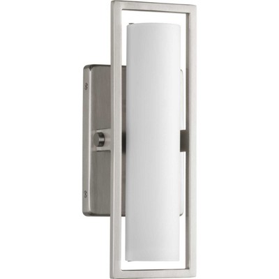 Brushed Nickel 12" LED Cylinder Vanity Light