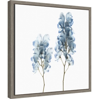 Blue Flower Still Life Framed Canvas Wall Art
