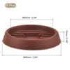 Unique Bargains Indoor Outdoor Waved Base Plastic Round Flower Drip Tray Plant Pot Saucers 3.5'' 6 Pcs - 2 of 4