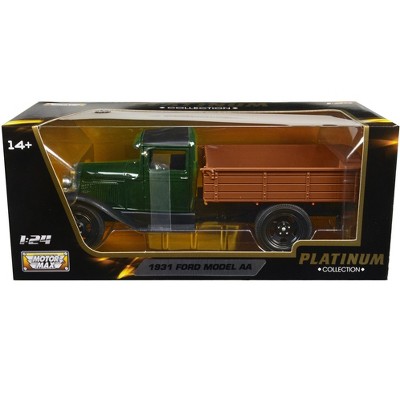 1931 Ford Model AA Pickup Truck Dark Green and Black "Platinum Collection" Series 1/24 Diecast Model Car by Motormax
