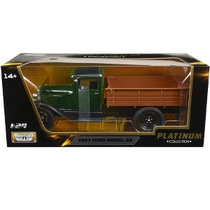 1931 Ford Model AA Pickup Truck Dark Green and Black "Platinum Collection" Series 1/24 Diecast Model Car by Motormax - 1 of 3