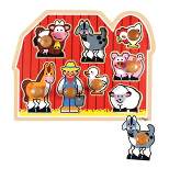 Melissa & Doug Farm Animals Jumbo Knob Wooden Puzzle (8pc)