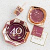 Jollity & Co. - 40th Birthday Dessert Plates in Mauve - Pack of 8 Paper Plates - 2 of 2