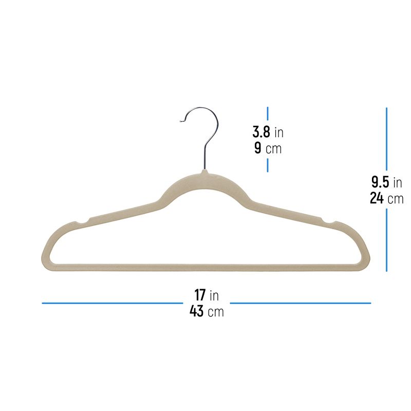 OSTO 30 Pack Premium Velvet Hangers, Non-Slip Adult Hangers with Pants Bar and Notches, Thin Space Saving 360-Degree Swivel Hook, 4 of 5
