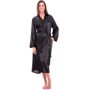ADR Women's Lightweight Satin Robe, Long - 1 of 4