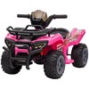 Aosom Kids Ride-on ATV Four Wheeler Car with Real Working Headlights, 6V Battery Powered Motorcycle for 18-36 Months, Black - 4 of 4