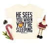 SmileyWorld He Sees You When You're Sleeping - Toddler Short Sleeve Graphic T-Shirt - 3 of 4