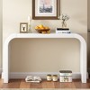 Mirod Wood Console Table with Curved Edge, Natural Cedar Veneer Entryway and Living Room Sofa Table - 2 of 4