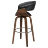 NicBex Bar Stools for Kitchen Island,Faux Leather Counter Bar Stools with Wood Legs,Bar Chairs for Dining Rooms,Kitchens Islands,White/Walnut - 3 of 4