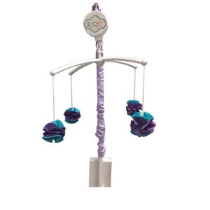 Bacati - Isabella Paisley Aqua/Lilac/Purple Musical Mobile - 1 of 4