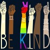 Adult Design By Humans Pride Be Kind Sign Language By Avocato Tank Top - 2 of 2