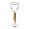 Classic Touch Set of 6 Stemmed Liquor Glasses with Gold Stem and Rim - 3 of 3