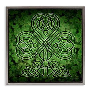Stupell Industries Green Celtic Shamrock Knot, 18" x 18" - 1 of 4