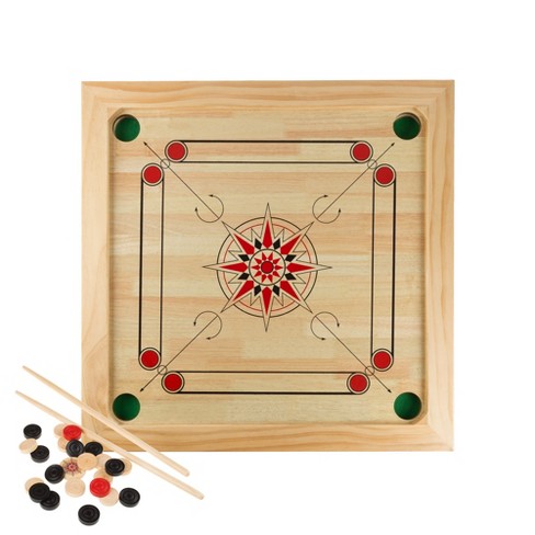 Toy Time Classic Carrom Strike and pocket Tabletop Board Game With