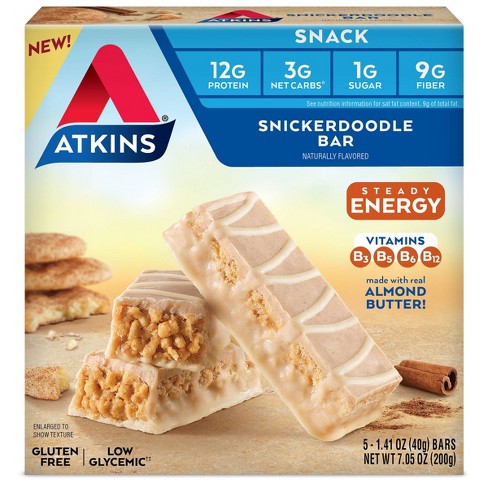 Atkins Snickerdoodle Snack Bar 5ct Target