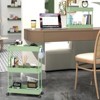 YIGII Slim Storage Cart 3 Tier,Bathroom Organizer Rolling Utility,Mobile Shelving Unit Slide Out for Kitchen, Laundry Room & Narrow Places - 2 of 4