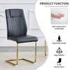 Modern Dining Room Chairs With Metal Legs Upholstered PU Leather High Back Chairs For Kitchen Dining Room Living Room Pack Of 4 - 2 of 4