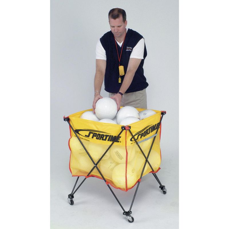 Sportime Fold-A-Cart with Yellow Nylon Bag, 30 x 26 x 26 Inches, 3 of 4