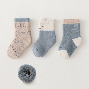 MyKids-Usa Baby Cartoon Print Pattern Thickened Soft Cotton Socks - 1 of 4