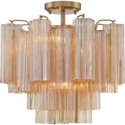 Crystorama Lighting Addis 4 - Light Flush Mount in  Aged Brass