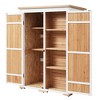 Patio 5.5ft x 4.1ft Wood Storage Shed with 4 Lockable Door, Tool Cabinet with Waterproof Asphalt Roof 4M - ModernLuxe - 2 of 4