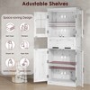 Garvee 67" Tall Bathroom Storage Cabinet with Glass Doors, Adjustable Shelves, Modern Cabinet for Bathroom, Dining Room, Living Room - 4 of 4