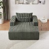 NicBex Couches for Living Room 75"W Corduroy Sponge Sofa Lounge Chair Fluffy Modern Sleeper Chair with 2 Throw Pillows, No Assembly Required - image 3 of 4