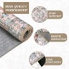 Acekool Washable Vintage Area Rug, Ultra-Soft Faux Wool, Non-Slip Floral Carpet for Living Room Bedroom Dorm, Low Pile, Easy Care - 3 of 4