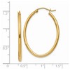 Black Bow Jewelry 2mm x 37mm Polished 14k Yellow Gold Classic Oval Hoop Earrings - 4 of 4
