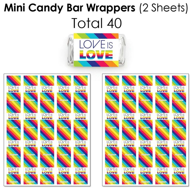 Big Dot of Happiness Love is Love - Pride - Rainbow Party Candy Favor Sticker Kit - 304 Pieces, 3 of 9