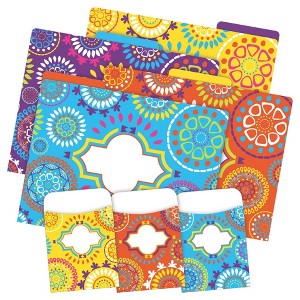 Barker Creek 12 Letter-Size File Folders & 30 Adhesive Pockets Set - Moroccan - 1 of 4