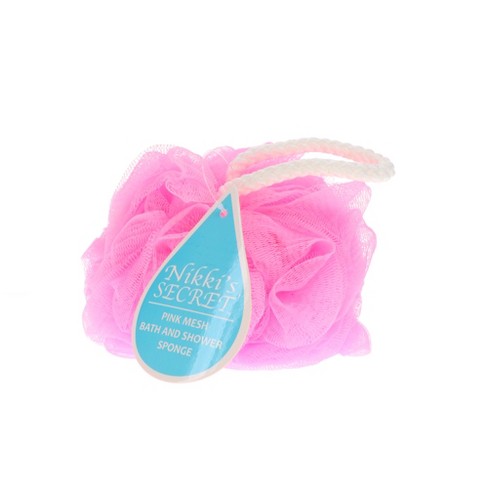 Nikki Secret Hot Pink Mesh Bath And Shower Sponge : Target