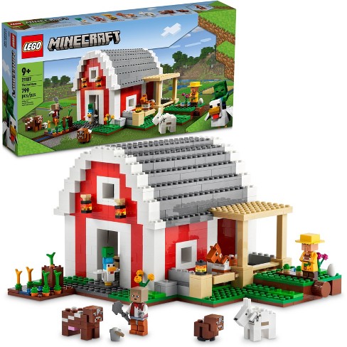 noget festspil support Lego Minecraft The Red Barn Set With Toy Farm Animals 21187 : Target