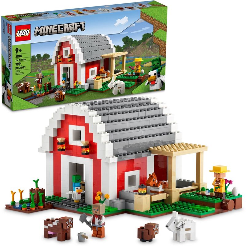 LEGO Minecraft The Red Barn Set with Toy Farm Animals 21187, 1 of 11