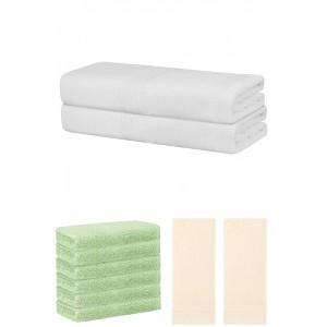 REGALWOVEN Striped Soft Absorbent Bathroom Cotton Towel Set 3 Pcs - 1 of 4