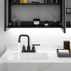 WOWOW 4 in. Centerset Double Handle Bathroom Faucet with Drain Kit Included in Brushed Nickel - 2 of 4